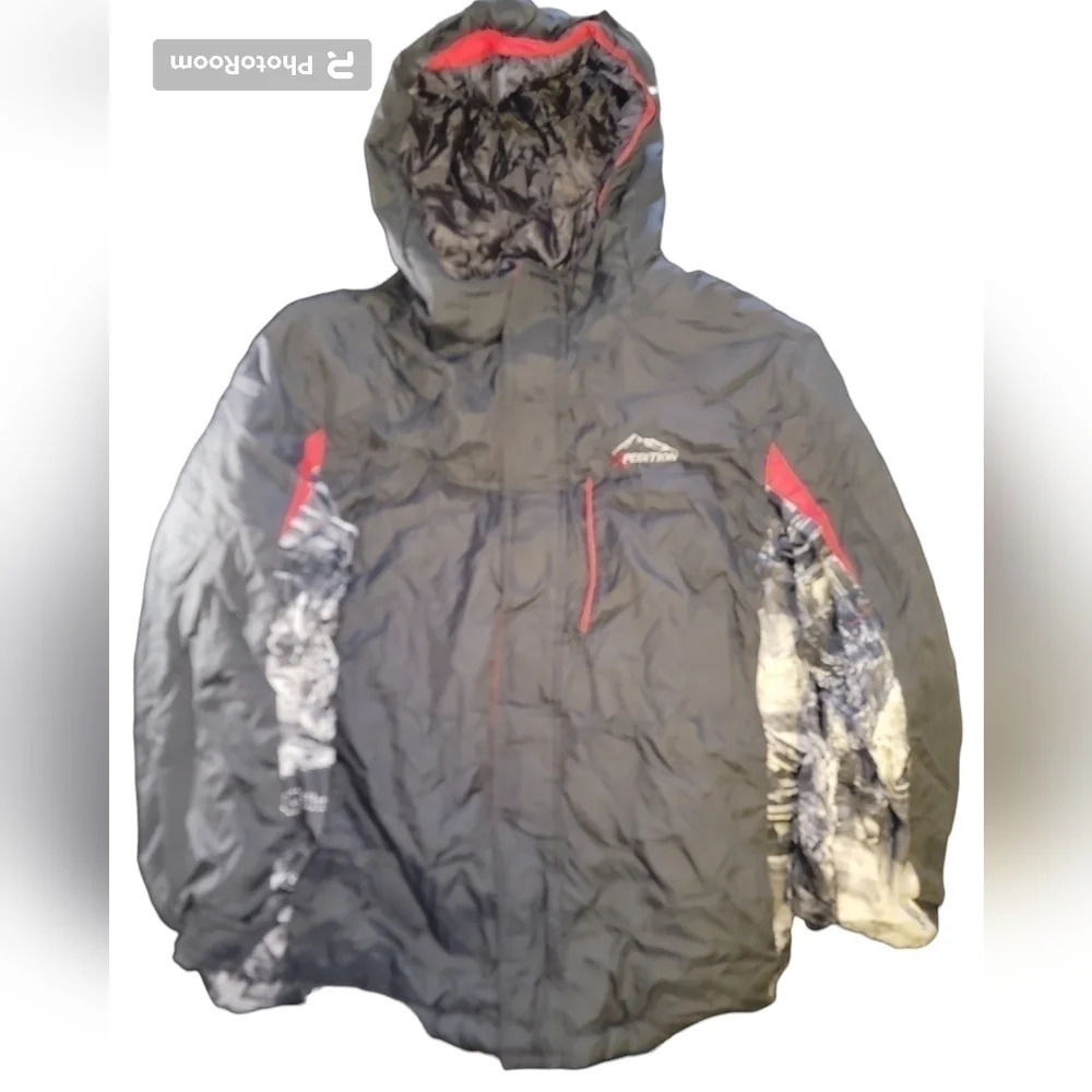 Mountain Xpedition Kids Boys Jacket Hooded Zipper Front Gray Size XL 14-16